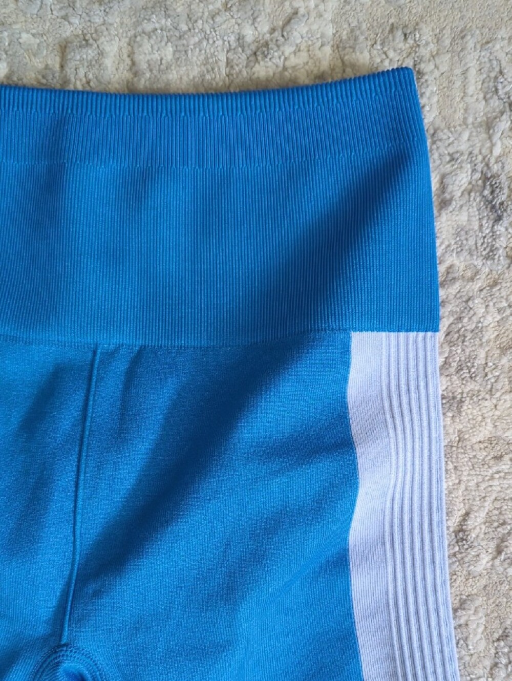 Blue High-Waist Biker Shorts - Picture 3 of 5